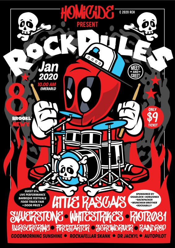 Deadpool Rock Poster