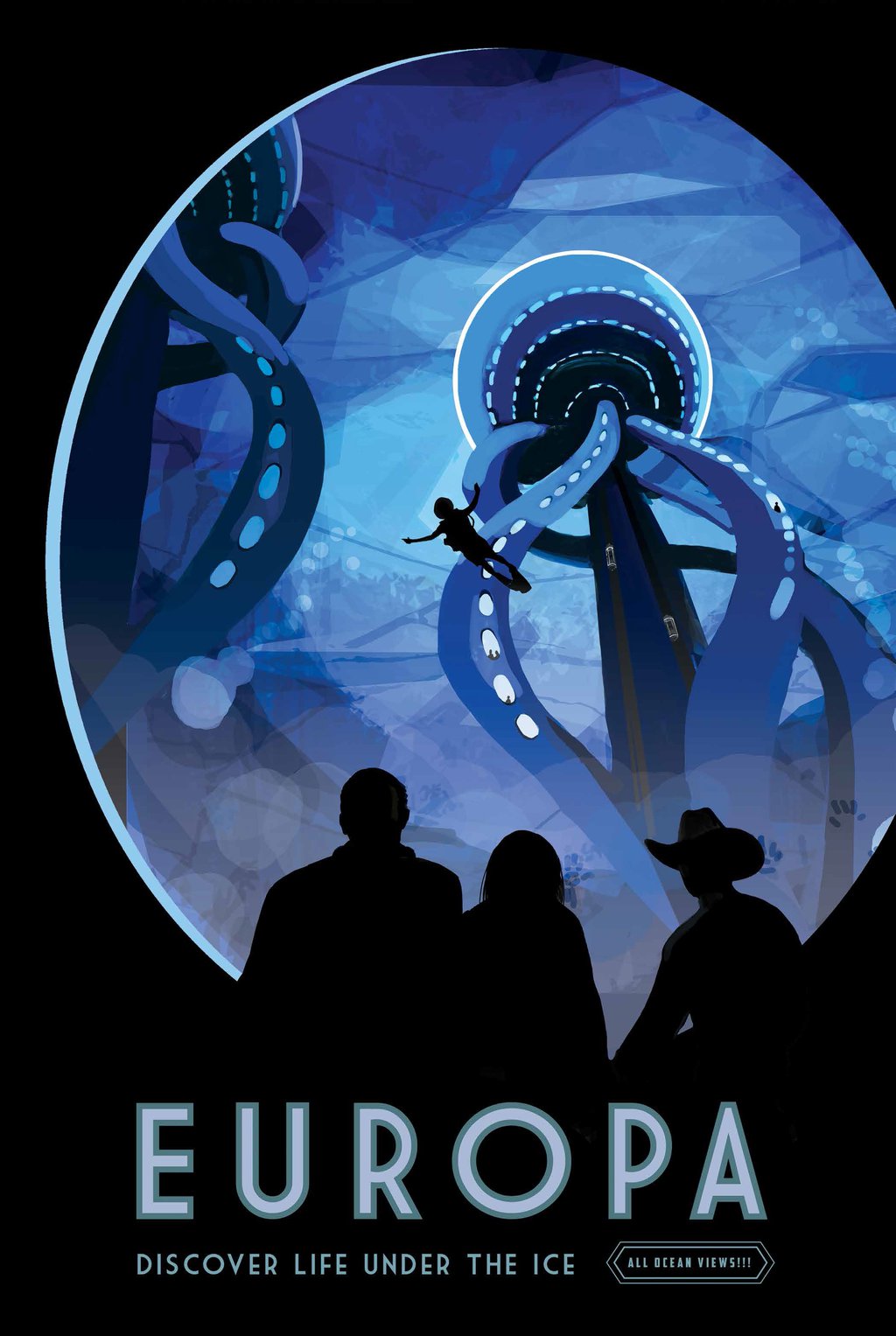 Europa - JPL Travel Poster - Visions of the Future Collection