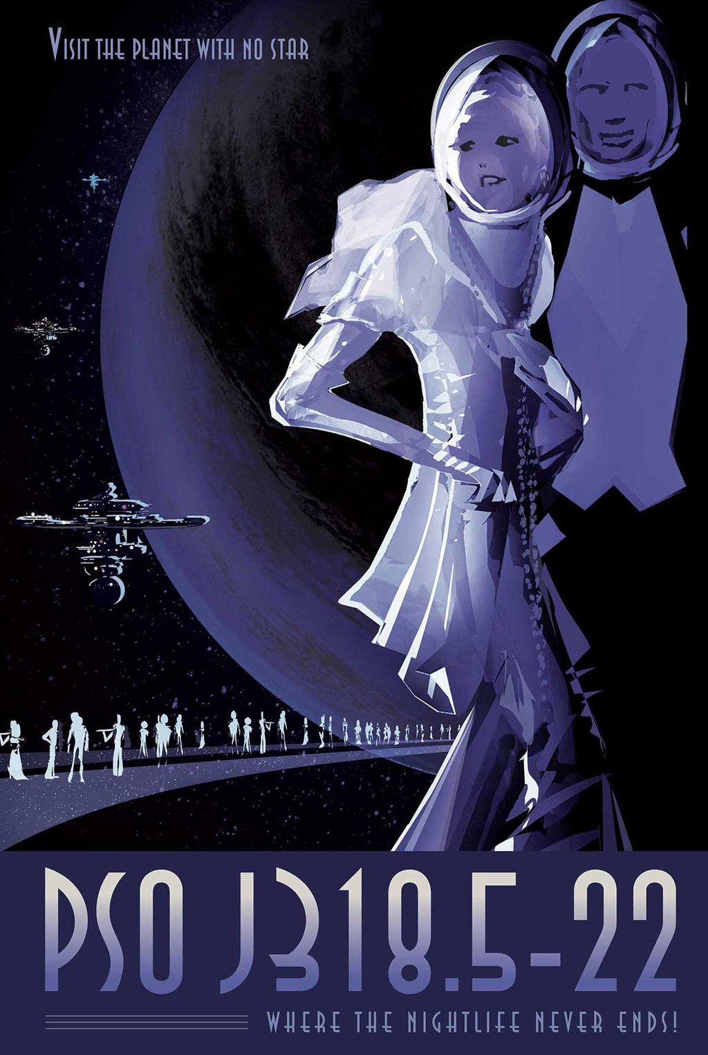 Night Life - JPL Travel Poster - Visions of the Future Collection