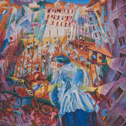 1AA7341 - Umberto Boccioni - La strada entra nella casa, 1911