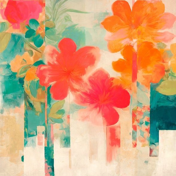 1KP7970 - KELLY PARR - Floral Panel #1