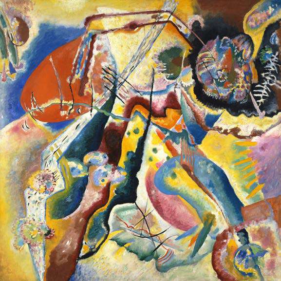 1WK7664 - WASSILY KANDINSKY - Bild mit rotem Fleck (Painting with Red Spot), 1914