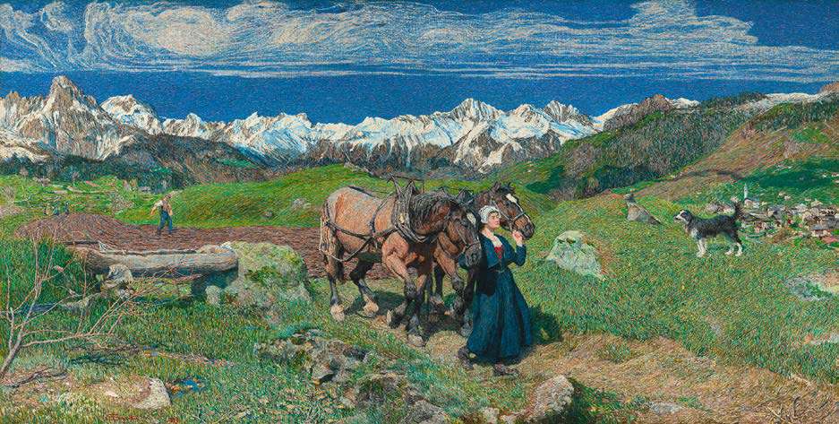 2AA7695 - GIOVANNI SEGANTINI - Spring in the Alps, 1897