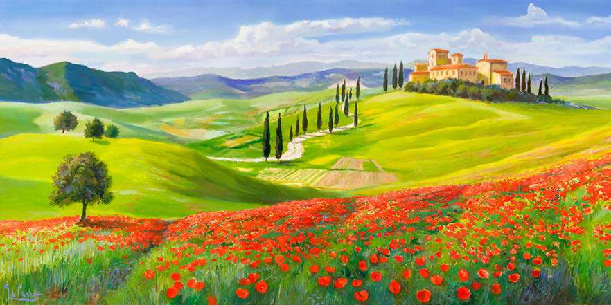 2AD7900 - ADRIANO GALASSO - Verso il borgo in Toscana