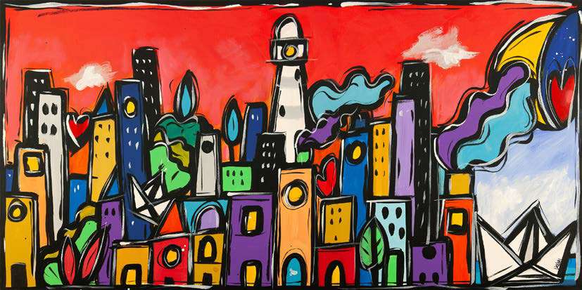 2WA7849 - WALLAS - La metropoli che respira colori