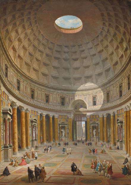 3AA7692 - GIOVANNI PAOLO PANINI - Interior of the Pantheon, Rome