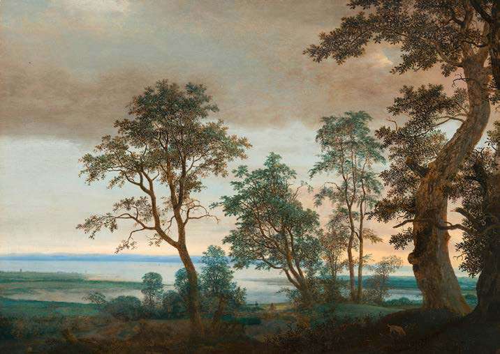 3AA7697 - CORNELIS VROOM - River Landscape, seen through the Trees, c. 1638