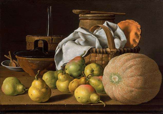 3AA7702 - LUIS EGIDIO MELÉNDEZ - Still Life with Melon and Pears, c. 1772