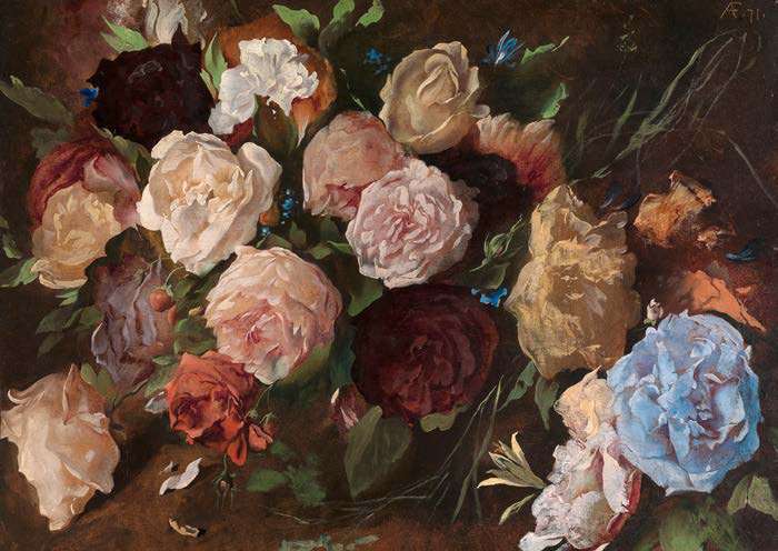 3AA7706 - ANSELM FEUERBACH - Flower Study, 1871