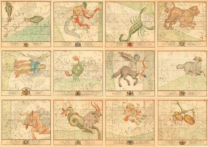 3AA7707 - JOHN BEVIS - Star charts of the signs of the Zodiac