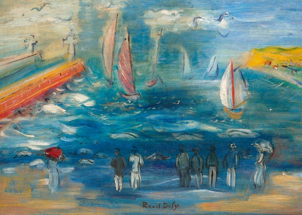 3AA8049 - RAOUL DUFY - Regates a la jetee rouge au havre