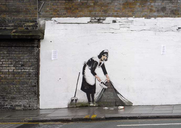 3BY7865 - ANONYMOUS (ATTRIBUTED TO BANKSY) - Regents Park Rd, Camden, London (detail)