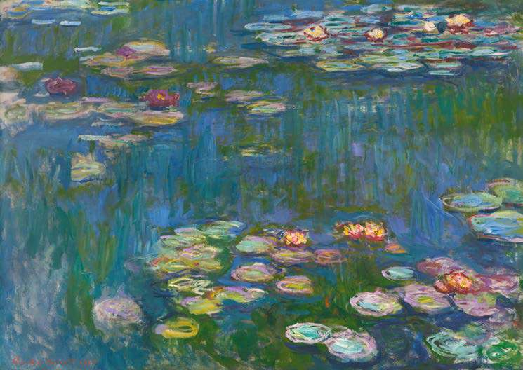3CM7715 - CLAUDE MONET - Water Lilies (detail)