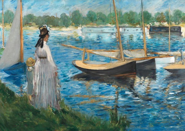 3EM8065 - EDOUARD MANET - Banks of the Seine at Argenteuil, 1874