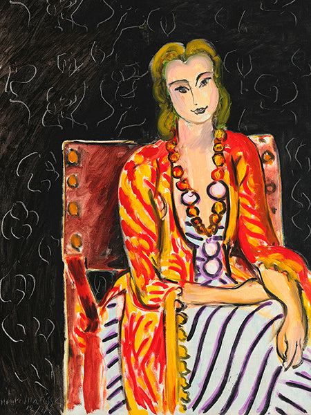3HM7469 - H. MATISSE - Woman Seated before a 3 Black Background, 1942