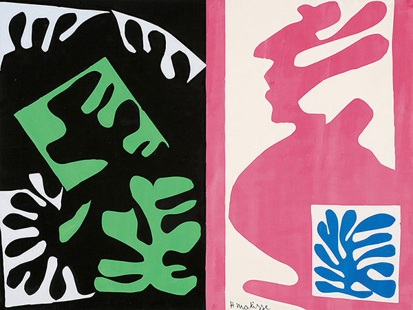 3HM7571 - HENRI MATISSE - Composition, noir et rouge, 1947