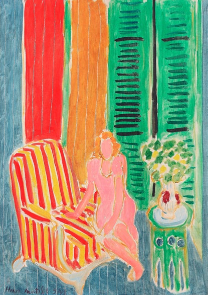 3HM8052 - HENRI MATISSE - Jeune fille à la robe rose