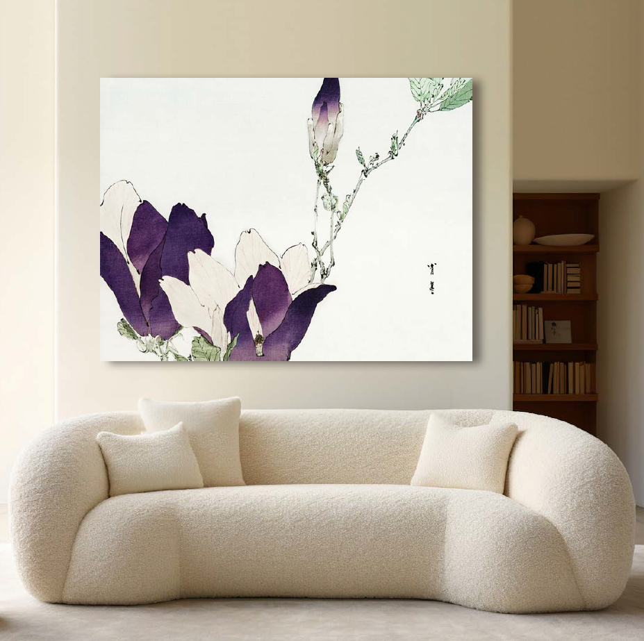 3HI7374 - Watanabe Seitei - Purple magnolia, 1896