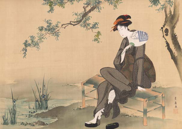 3JP7376 - Utagawa Toyohiro - Woman Cooling Herself
