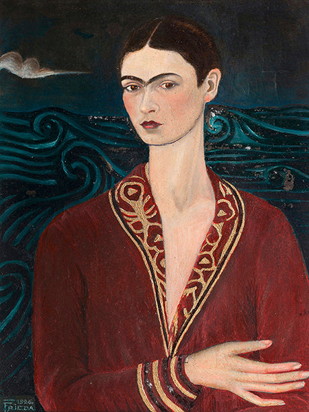 3KF7594 - FRIDA KAHLO - Self-portrait wearing a velvet dress, 1926