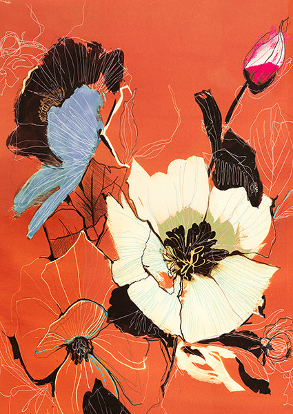 3KP7554 - K. PARR - Fleurs (Burnt Orange, det.)