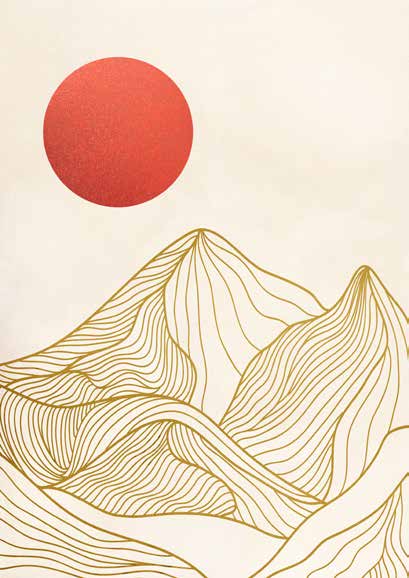 3MK6515 - Sayaka Miko - Sunset on the Mountains I