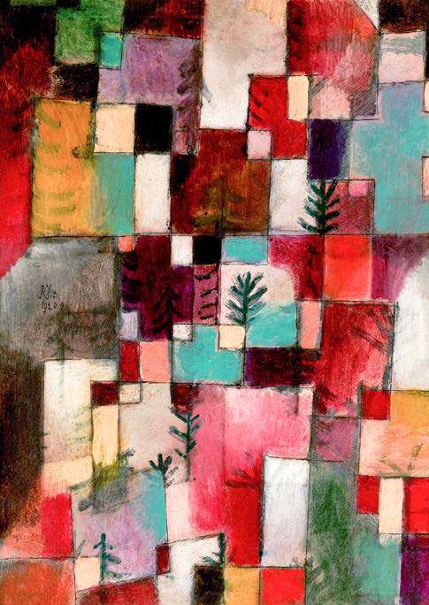 3PK7666 - PAUL KLEE - Red green and Violet–Yellow Rhythms, 1920