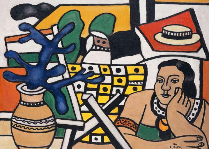 3RL3014- FERNAND LÉGER - Une femme brune, une plante bleue