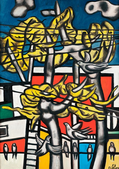 3RL8045 - FERNAND LÉGER - Uccelli sugli alberi, 1953