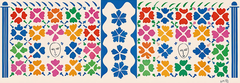 4HM7580 - H. MATISSE - Grande décoration aux masques