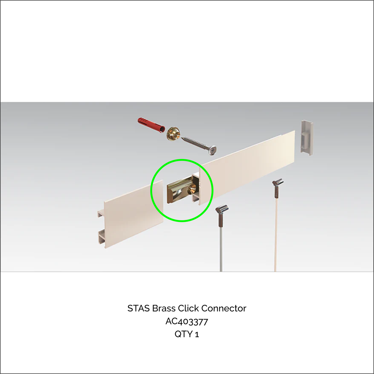STAS Brass Click Connector - Pack of 1 - AC403377