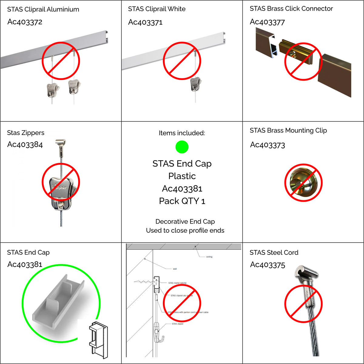 STAS End Cap - Pack of 1 - AC403381