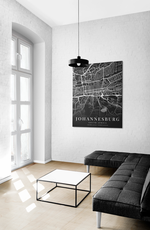 Johannesburg City Street Map - Design 05