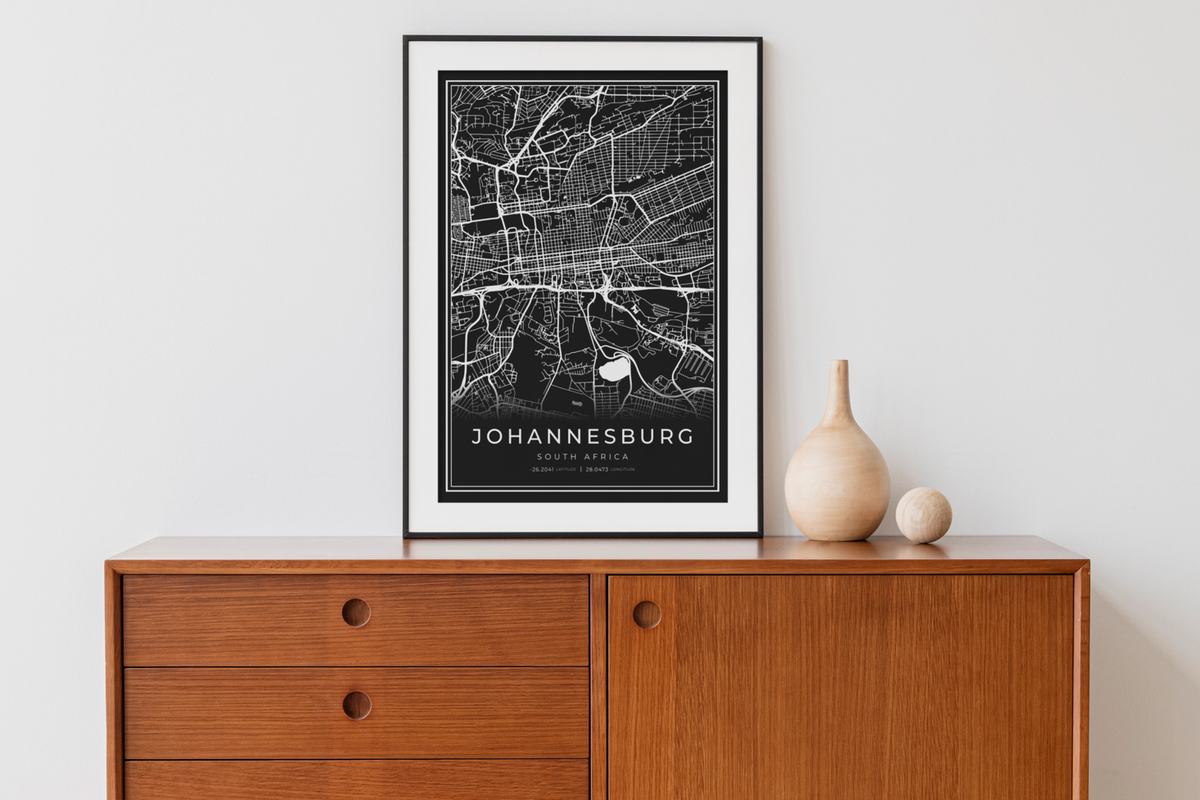 Johannesburg City Street Map - Design 00