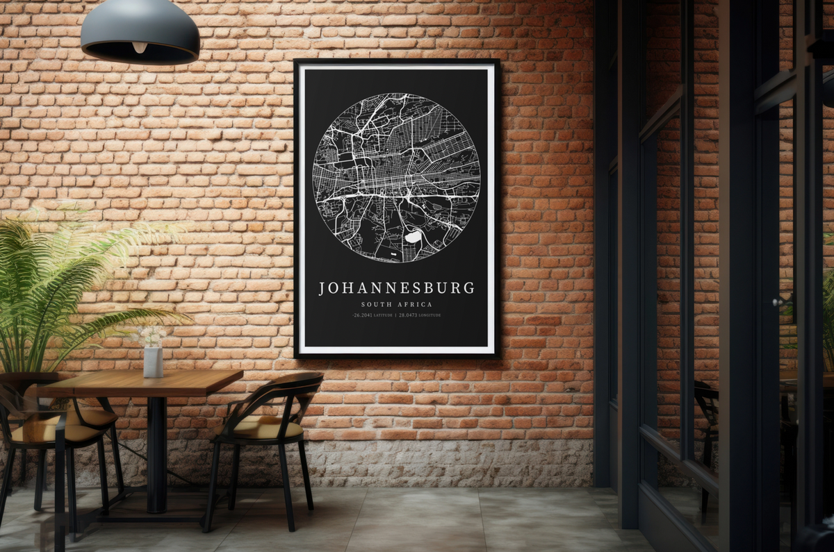 Johannesburg City Street Map - Design 03