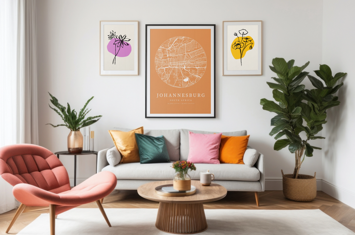 Johannesburg City Street Map - Design 03