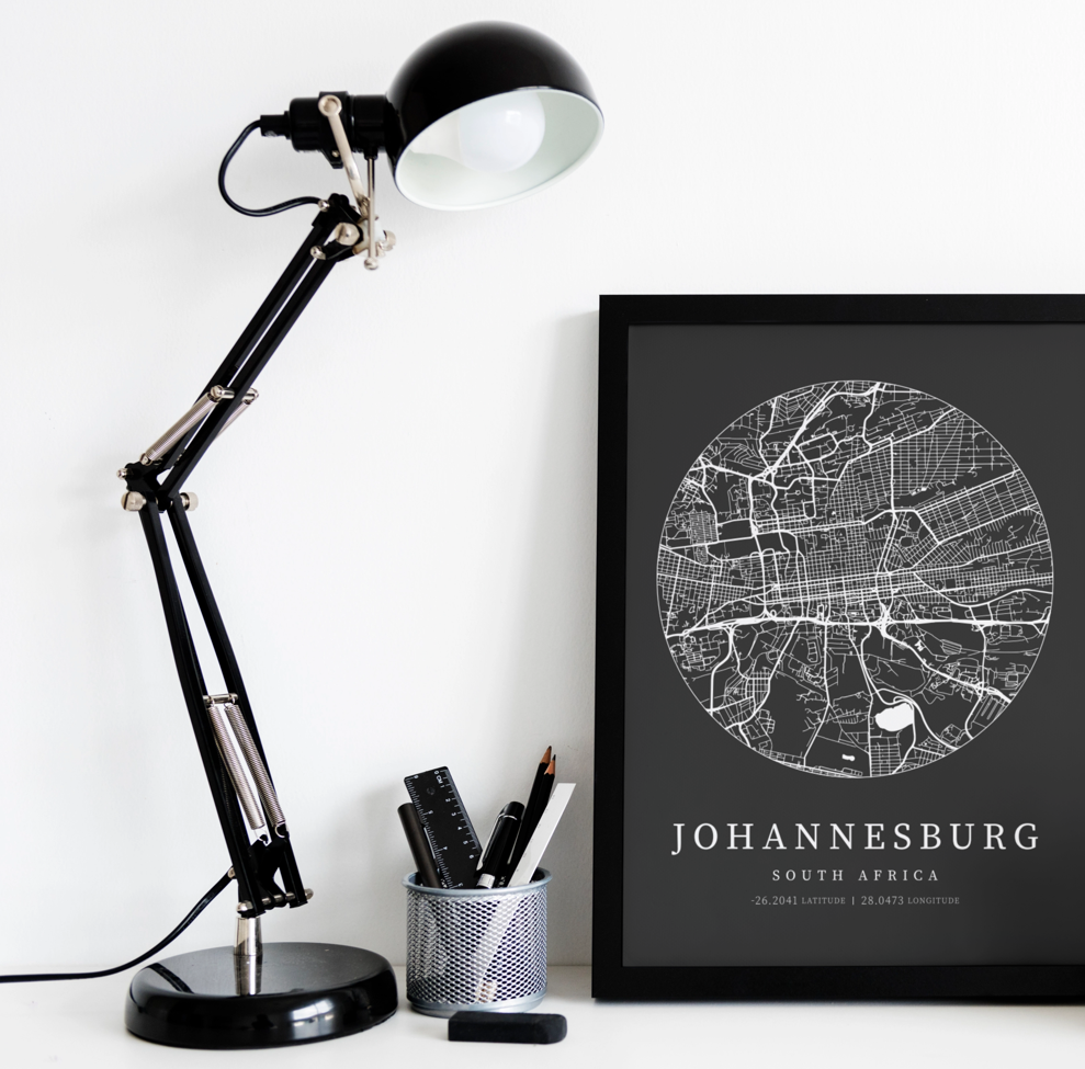 Johannesburg City Street Map - Design 03