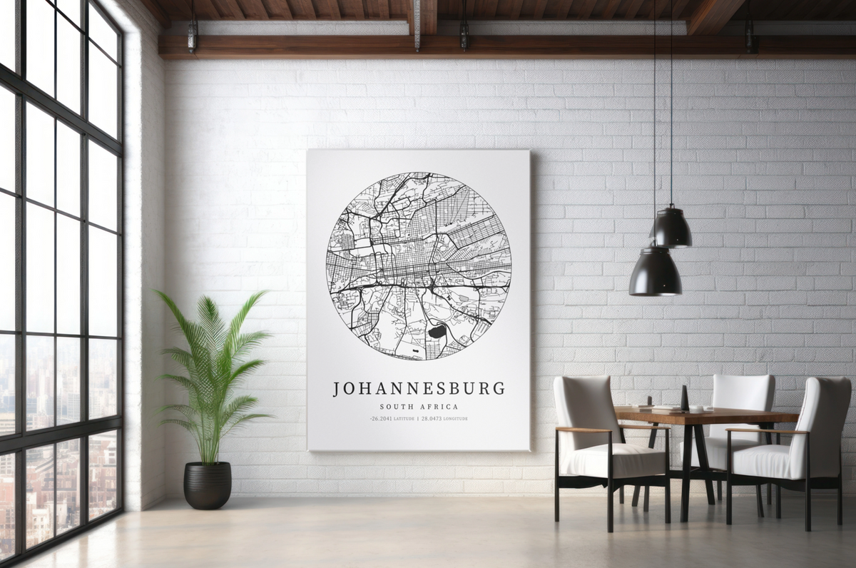 Johannesburg City Street Map - Design 03