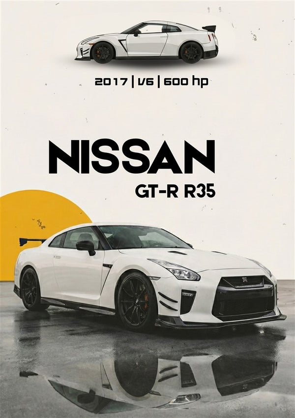Supercar 022 - NISSAN GT-R R35 2017 - PictureFramingStudio