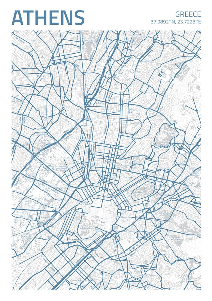 Athens City Street Map - Ada02