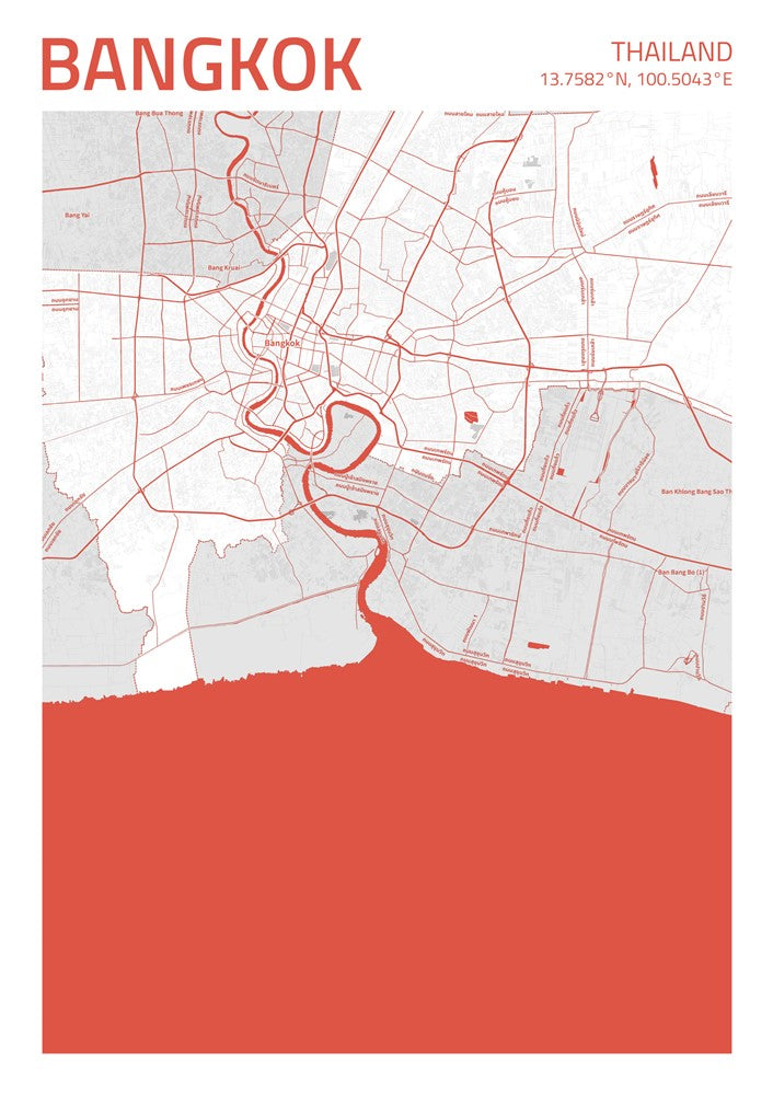 Bangkok City Street Map - Ada04
