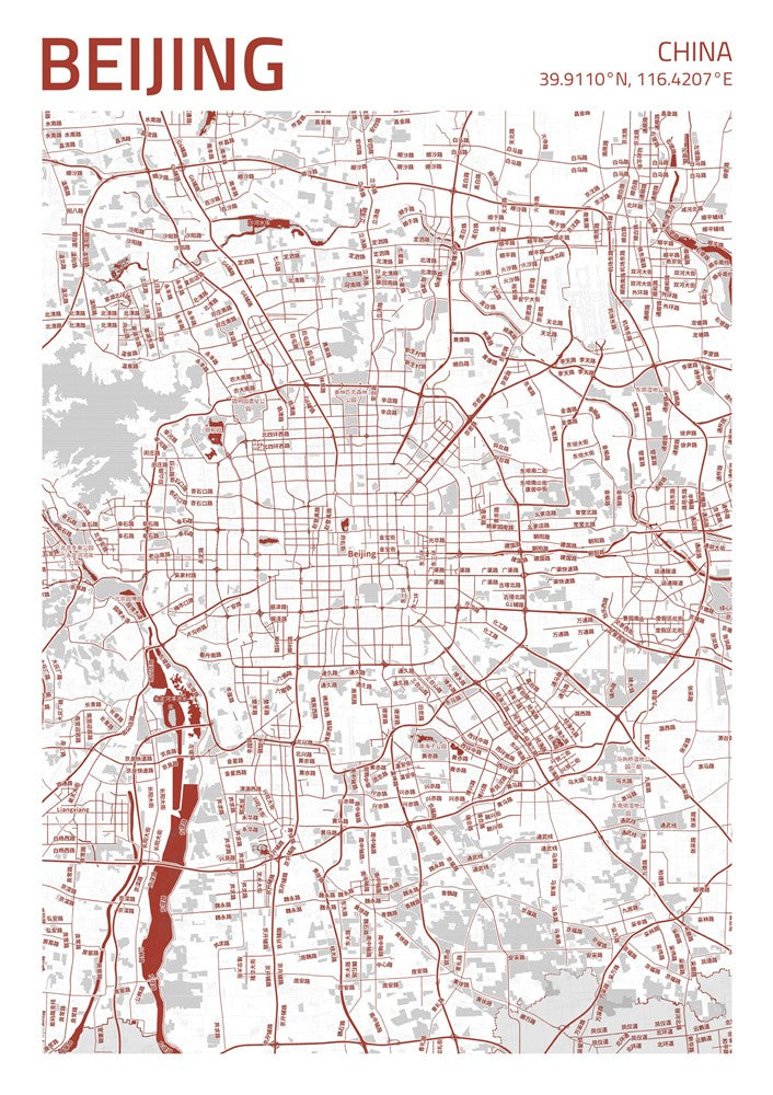 Beijing City Street Map - Ada06