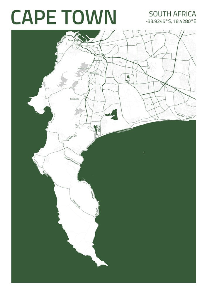 Cape-Town City Street Map - Ada19