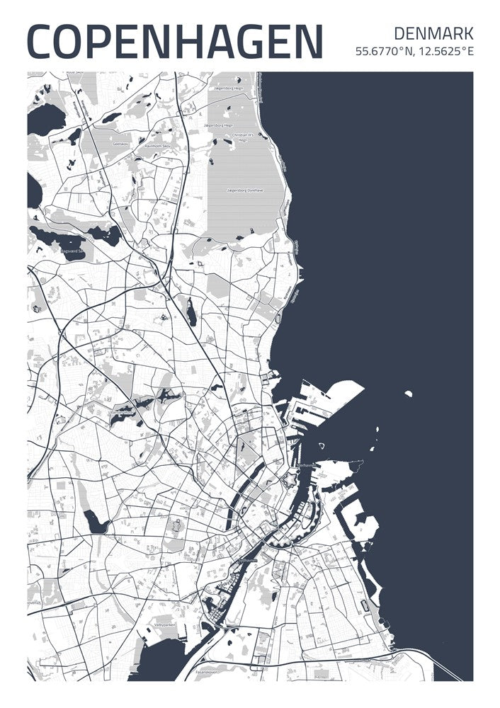 Copenhagen City Street Map - Ada23