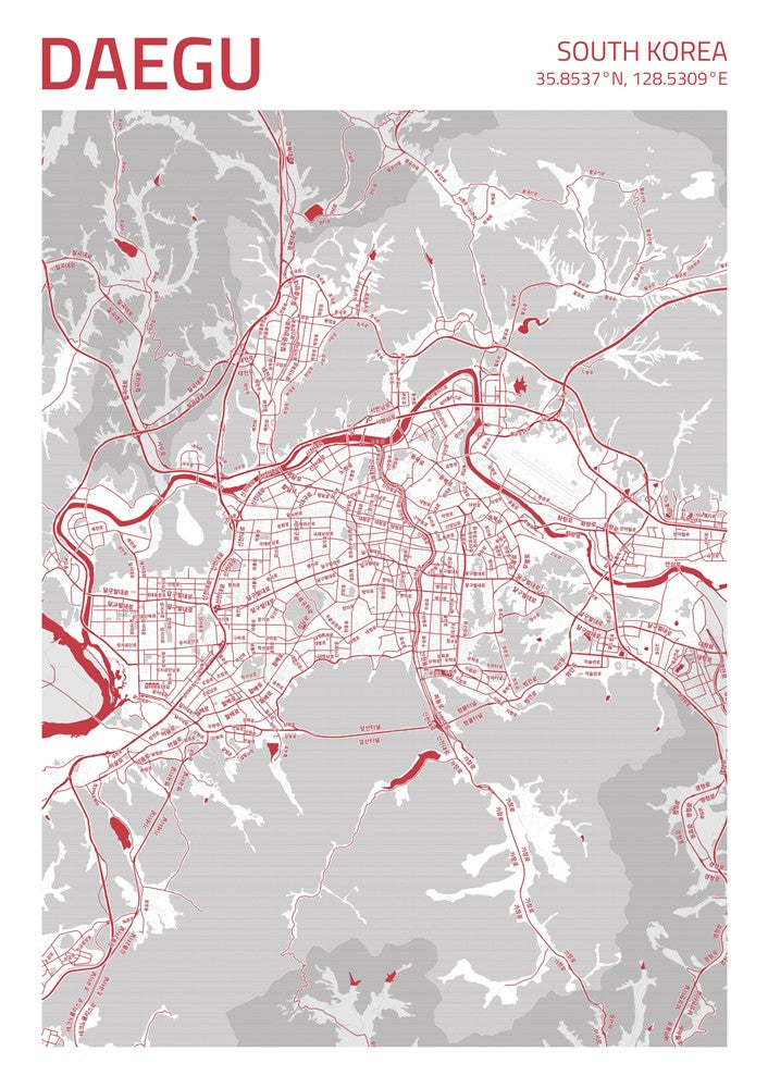 Daegu City Street Map - Ada24