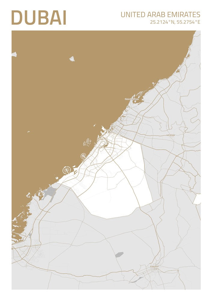 Dubai City Street Map - Ada27