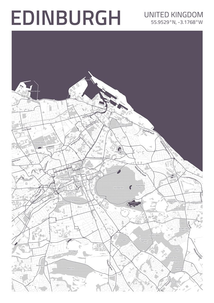 Edinburgh City Street Map - Ada29