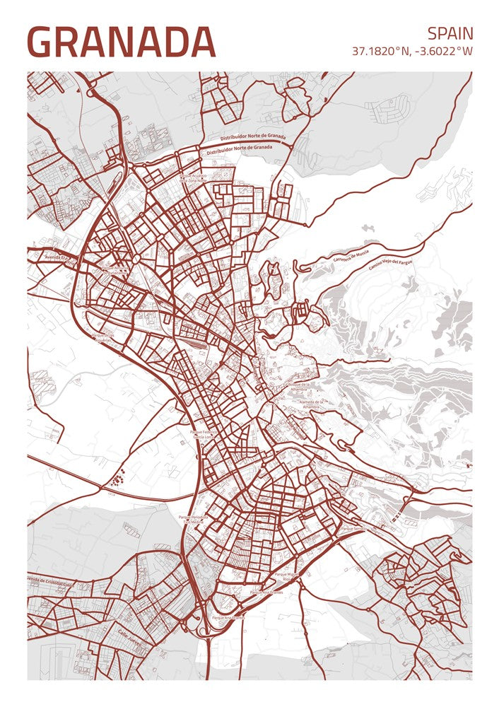 Granada City Street Map - Ada35