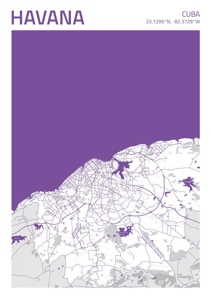 Havana City Street Map - Ada37