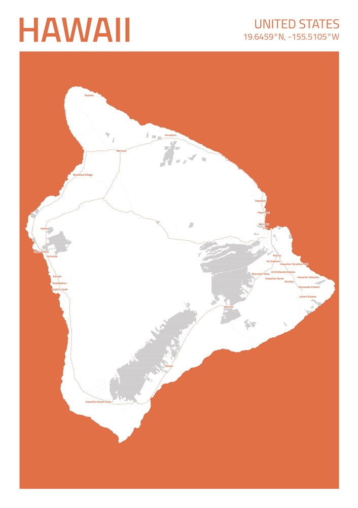 Hawaii City Street Map - Ada38